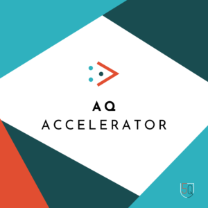 A branded graphic with the AQ Accelerator title