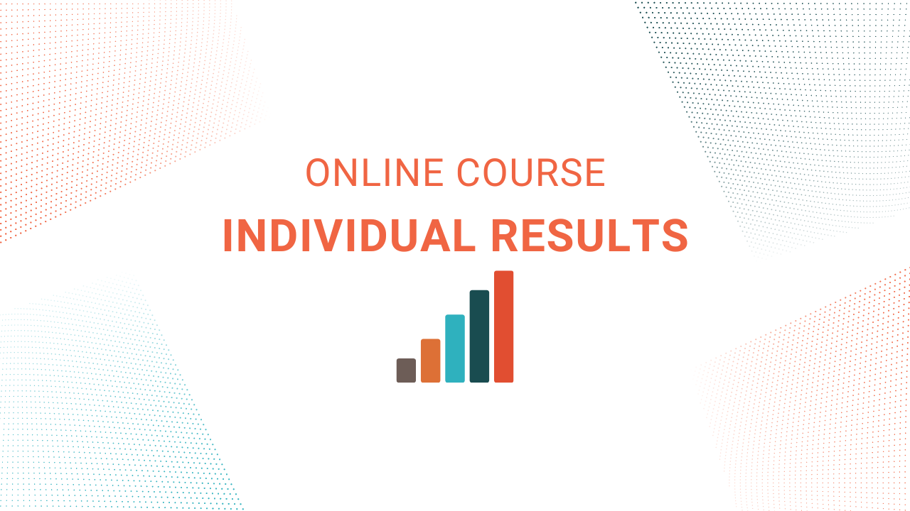 Individual Results Course Graphic with Bars leveling up signifying growth.
